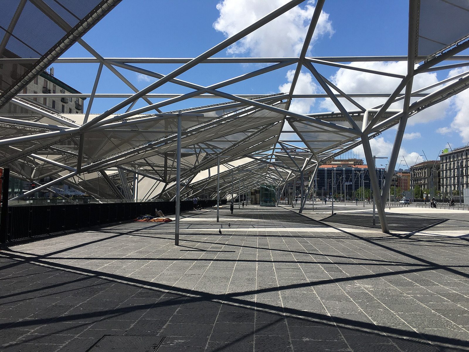 Naples travel tips: stay alert under the steel canopy of Piazza Garibaldi outside Napoli Centrale station